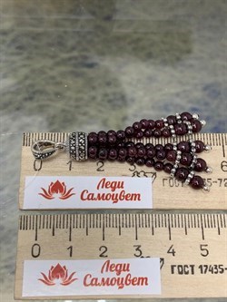 *Подвеска Микс Марказит Гранат Альмандин арт. HP718SP-883 вес 9,3 г - фото 232223