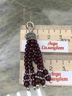 *Подвеска Микс Марказит Гранат Альмандин арт. HP718SP-883 вес 9,3 г - фото 232225