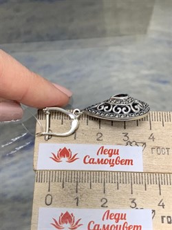 *Серьги Микс Марказит Гранат Оникс арт: HE728-886 вес 15,45 г - фото 232259 *Серьги Микс Марказит Гранат Оникс арт: HE728-886 вес 15,45 г - фото 232259