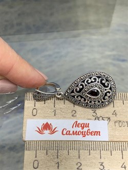 *Серьги Микс Марказит Гранат Оникс арт: HE728-886 вес 15,45 г - фото 232260 *Серьги Микс Марказит Гранат Оникс арт: HE728-886 вес 15,45 г - фото 232260