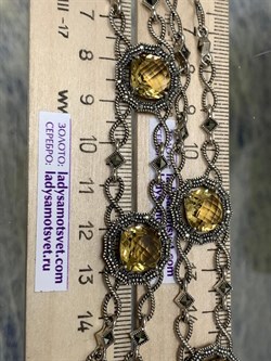 *Колье р.45 Цитрин арт. M601434-283 (вес 32,9 г) - фото 232374 *Колье р.45 Цитрин арт. M601434-283 (вес 32,9 г) - фото 232374