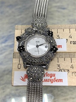 *Часы р.17 Микс Марказит Черный Оникс арт. HW269-940 вес 45,65 г - фото 233476 *Часы р.17 Микс Марказит Черный Оникс арт. HW269-940 вес 45,65 г - фото 233476