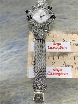 *Часы р.18 Микс Марказит Черный Оникс арт. HW269-957 вес 46,5 г - фото 233487 *Часы р.18 Микс Марказит Черный Оникс арт. HW269-957 вес 46,5 г - фото 233487