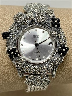 *Часы р.18 Микс Марказит Черный Оникс арт. HW269-957 вес 46,5 г - фото 233488 *Часы р.18 Микс Марказит Черный Оникс арт. HW269-957 вес 46,5 г - фото 233488