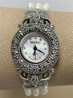 *Часы р.18,5 Микс Марказит Жемчуг арт. HW095-191 вес 37,52 г - фото 233595 *Часы р.18,5 Микс Марказит Жемчуг арт. HW095-191 вес 37,52 г - фото 233595