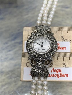 *Часы р.18,5 Микс Марказит Жемчуг арт. HW095-191 вес 37,52 г - фото 233600 *Часы р.18,5 Микс Марказит Жемчуг арт. HW095-191 вес 37,52 г - фото 233600