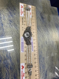 *Часы р.18,5 Микс Марказит Жемчуг арт. HW095-191 вес 37,52 г - фото 233601 *Часы р.18,5 Микс Марказит Жемчуг арт. HW095-191 вес 37,52 г - фото 233601