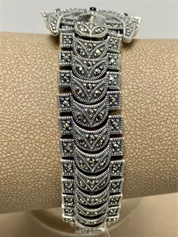 *Часы р.18,5 Микс Марказит Черный Оникс арт. HW160-242 вес 57,94 г - фото 233807 *Часы р.18,5 Микс Марказит Черный Оникс арт. HW160-242 вес 57,94 г - фото 233807