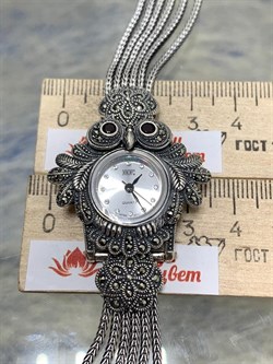 *Часы р.20 Сова Микс Марказит Гранат арт. HW211-480 вес 45,31 г - фото 233831