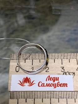 *Кольцо р.19,5 Орхидея Микс Желтый Сапфир Шпинель Дымчатый Кварц арт. К1194Ю/Ag-6122/1/7-117 вес 2,85 г - фото 234304