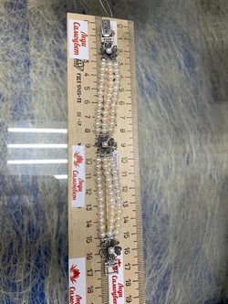 *Браслет р.17 Микс Марказит Жемчуг арт. BR731-918 вес 20.48 г - фото 234369 *Браслет р.17 Микс Марказит Жемчуг арт. BR731-918 вес 20.48 г - фото 234369