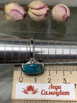 *Кольцо р.18 Бирюза Аризона арт. К1382Ю/Ag-619/7-667 вес 3,71 г - фото 234427