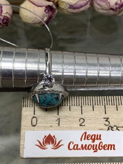 *Кольцо р.17,5 Бирюза Аризона арт. К1378Ю/Ag-619/7-801 вес 4,17 г - фото 234441 *Кольцо р.17,5 Бирюза Аризона арт. К1378Ю/Ag-619/7-801 вес 4,17 г - фото 234441