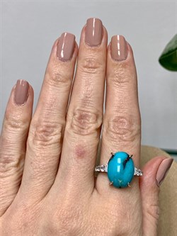 *Кольцо р.18,5 Бирюза Аризона арт. К1381Ю/Ag-619/7-847 вес 4,08 г - фото 234458 *Кольцо р.18,5 Бирюза Аризона арт. К1381Ю/Ag-619/7-847 вес 4,08 г - фото 234458