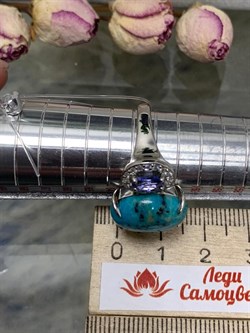 *Кольцо р.20 Бирюза Аризона Танзанит арт. К1579Ю/Ag-618/7-789 вес 6,38 г - фото 234579 *Кольцо р.20 Бирюза Аризона Танзанит арт. К1579Ю/Ag-618/7-789 вес 6,38 г - фото 234579