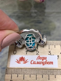 *Кольцо р.17 Бирюза Аризона Танзанит арт. К1579Ю/Ag-618/7-671 вес 6,14 г - фото 234606 *Кольцо р.17 Бирюза Аризона Танзанит арт. К1579Ю/Ag-618/7-671 вес 6,14 г - фото 234606