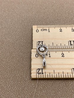 *Подвеска Белый Бр цв Белое арт. 03-01713-03-001-01-03-1044161872020 вес 0,99 г - фото 234779