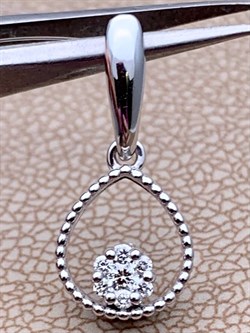 *Подвеска Белый Бр цв Белое арт. 03-01713-03-001-01-03-1044161872020 вес 0,99 г - фото 234781