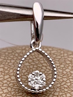 *Подвеска Белый Бр цв Белое арт. 03-01713-03-001-01-03-1044161872020 вес 0,99 г - фото 234783