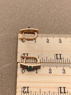 *Серьги Зеленый Агат Белый Бр цв Красное арт. 2-1101-1044160308872 вес 2,98 г - фото 235000 *Серьги Зеленый Агат Белый Бр цв Красное арт. 2-1101-1044160308872 вес 2,98 г - фото 235000