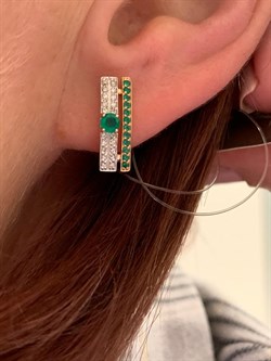 *Серьги Зеленый Агат Белый Бр цв Красное арт. 2-1101-1044160308872 вес 2,98 г - фото 235002 *Серьги Зеленый Агат Белый Бр цв Красное арт. 2-1101-1044160308872 вес 2,98 г - фото 235002