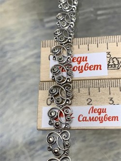 *Браслет р.21,5 Марказит арт. BR595-516 вес 20.49 г - фото 235792 *Браслет р.21,5 Марказит арт. BR595-516 вес 20.49 г - фото 235792