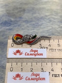 *Брошь Кулон Змей-Искуситель Марказит Эмаль арт. Р 617-963 (вес 5,65 г) - фото 235969 *Брошь Кулон Змей-Искуситель Марказит Эмаль арт. Р 617-963 (вес 5,65 г) - фото 235969