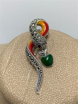*Брошь Кулон Змей-Искуситель Марказит Эмаль арт. Р 617-963 (вес 5,65 г) - фото 235974 *Брошь Кулон Змей-Искуситель Марказит Эмаль арт. Р 617-963 (вес 5,65 г) - фото 235974