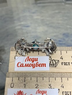 *Брошь Марказит Амазонит арт. HB783-662 вес 6,82 г - фото 236106 *Брошь Марказит Амазонит арт. HB783-662 вес 6,82 г - фото 236106