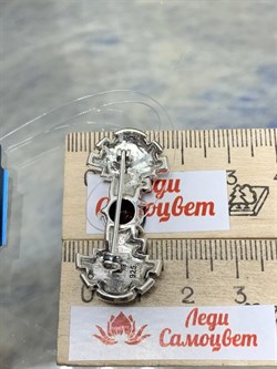 *Брошь Марказит Гранат Пироп арт. HB783-501 вес 6,99 г - фото 236114