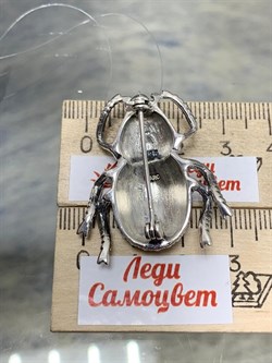 *Брошь Жук Скоробей Марказит арт. HB057-728 вес 11,79 г - фото 236128 *Брошь Жук Скоробей Марказит арт. HB057-728 вес 11,79 г - фото 236128