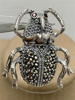 *Брошь Жук Скоробей Марказит арт. HB057-728 вес 11,79 г - фото 236130 *Брошь Жук Скоробей Марказит арт. HB057-728 вес 11,79 г - фото 236130