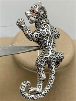 *Брошь Кулон Кошка Марказит арт. HB748-389 вес 13,53 г - фото 236132 *Брошь Кулон Кошка Марказит арт. HB748-389 вес 13,53 г - фото 236132