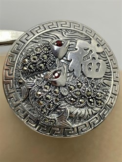 *Брошь Кулон Рыбы Марказит арт. HB0632-797 вес 13.57 г - фото 236160 *Брошь Кулон Рыбы Марказит арт. HB0632-797 вес 13.57 г - фото 236160