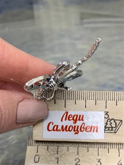 *Брошь Кулон Стрекоза Микс Марказит Гранат Пироп арт. HB782-612 вес 8,68 г - фото 236176