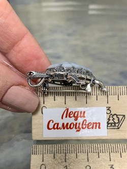 *Брошь Кулон Черепаха Микс Марказит Белый Перламутр арт. HB274-979 вес 11,6 г - фото 236193 *Брошь Кулон Черепаха Микс Марказит Белый Перламутр арт. HB274-979 вес 11,6 г - фото 236193