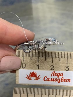 *Брошь Стрекоза Микс Марказит Голубой Топаз арт. HB0758-957 вес 9,14 г - фото 236271 *Брошь Стрекоза Микс Марказит Голубой Топаз арт. HB0758-957 вес 9,14 г - фото 236271