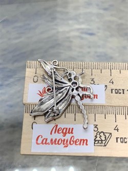 *Брошь Стрекоза Микс Марказит Голубой Топаз арт. HB0758-957 вес 9,14 г - фото 236274 *Брошь Стрекоза Микс Марказит Голубой Топаз арт. HB0758-957 вес 9,14 г - фото 236274