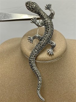 *Брошь-Кулон Игуана Марказит Максимилиан арт. Р 002-620 вес 13,89 г - фото 236312 *Брошь-Кулон Игуана Марказит Максимилиан арт. Р 002-620 вес 13,89 г - фото 236312
