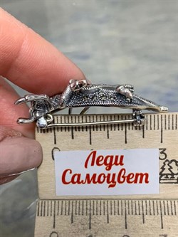 *Брошь-Кулон Марказит Кузнечик арт. HB753-181 вес 8.83 г - фото 236367 *Брошь-Кулон Марказит Кузнечик арт. HB753-181 вес 8.83 г - фото 236367