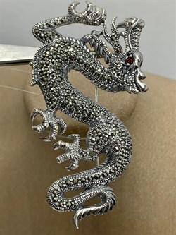 *Брошь-Кулон Дракон Марказит арт. HB001-544 вес 20,84 г - фото 236813 *Брошь-Кулон Дракон Марказит арт. HB001-544 вес 20,84 г - фото 236813