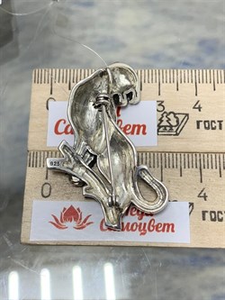 *Брошь-Кулон Кошка Микс Марказит Эмаль Кошка арт. HB0816-872 вес 11,27 г - фото 236853 *Брошь-Кулон Кошка Микс Марказит Эмаль Кошка арт. HB0816-872 вес 11,27 г - фото 236853