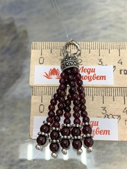 *Подвеска Карабин открывается Микс Марказит Гранат Альмандин арт. HP535-968 вес 9,55 г - фото 237005 *Подвеска Карабин открывается Микс Марказит Гранат Альмандин арт. HP535-968 вес 9,55 г - фото 237005