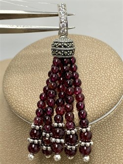 *Подвеска Карабин открывается Микс Марказит Гранат Альмандин арт. HP535-968 вес 9,55 г - фото 237008 *Подвеска Карабин открывается Микс Марказит Гранат Альмандин арт. HP535-968 вес 9,55 г - фото 237008