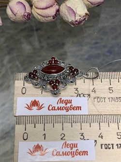 *Подвеска Микс Марказит Сердолик арт. HP0797-210 вес 7,19 г - фото 237054 *Подвеска Микс Марказит Сердолик арт. HP0797-210 вес 7,19 г - фото 237054