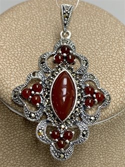 *Подвеска Микс Марказит Сердолик арт. HP0797-210 вес 7,19 г - фото 237056 *Подвеска Микс Марказит Сердолик арт. HP0797-210 вес 7,19 г - фото 237056