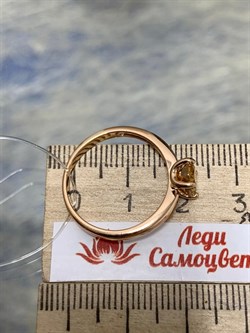 *Кольцо р.20 Золотистый Топаз Урал арт. К1699Ю/Ag-607/19ПОЗ-127 вес 2,25 г - фото 237659 *Кольцо р.20 Золотистый Топаз Урал арт. К1699Ю/Ag-607/19ПОЗ-127 вес 2,25 г - фото 237659