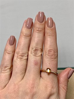 *Кольцо р.20 Золотистый Топаз Урал арт. К1698Ю/Ag-607/19ПОЗ-896 вес 2,12 г - фото 237701