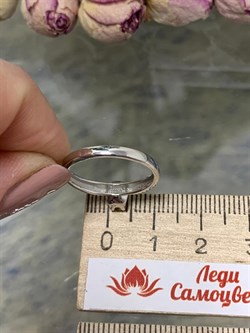 *Кольцо р.18 Капля Росы Золотистый Топаз Урал арт. К1664Ю/Ag/607/19-440 вес 1,97 г - фото 237725