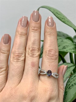 *Кольцо р.20 Топаз Мистик арт. К1508Ю/Ag-617/25-815 вес 2,27 г - фото 237742